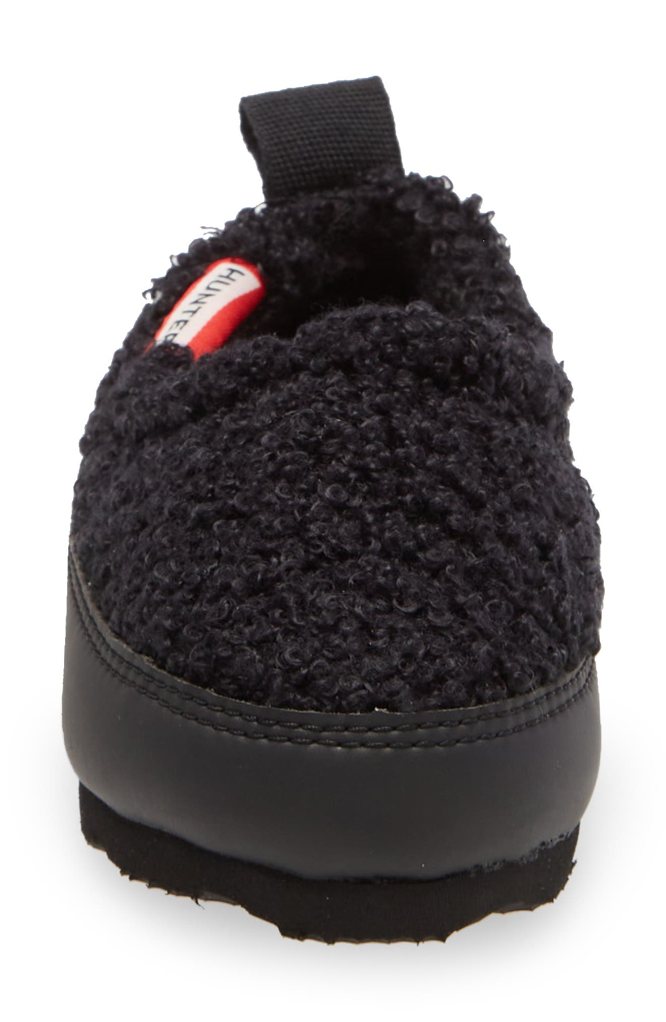 Hunter Water Resistant Fleece Slipper, Alternate, color, Black