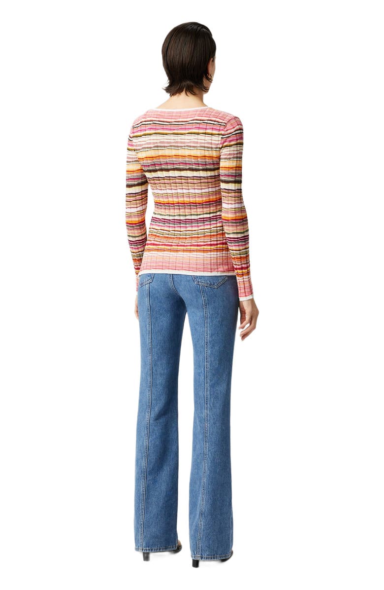 Missoni Striped Cotton And Viscose Ribbed Sweater With Long Sleeves, Alternate, color,