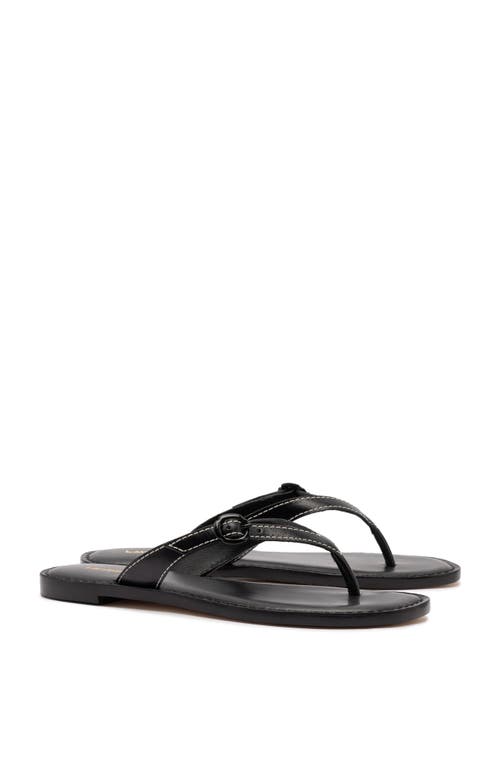 Larroude Mary Kate Flat Sandal Black In Black