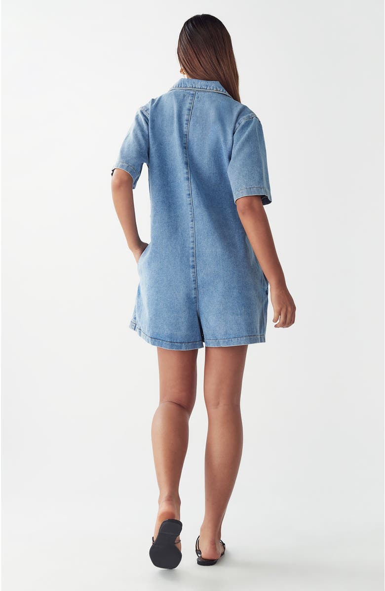 ST MRLO Denim Romper, Alternate, color, Light Blue Wash