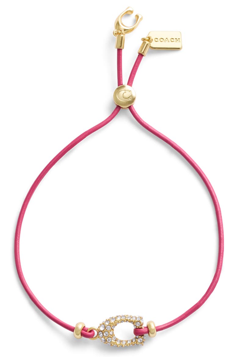 Pavé-C Slider Bracelet, Main, color, PINK/ GOLD