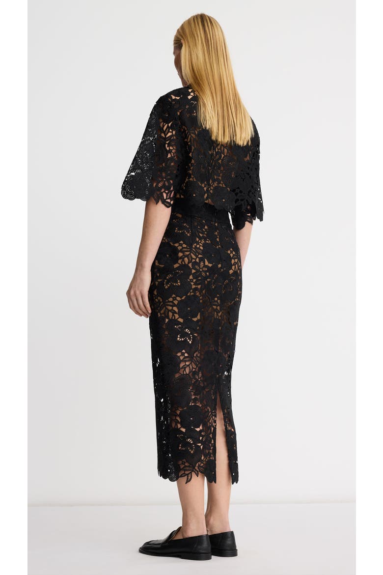 Lace Pencil Skirt, Alternate, color, Black