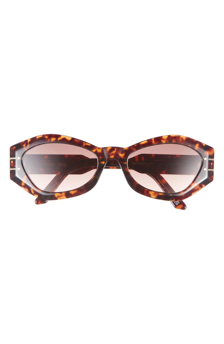 DIOR 'DiorSignature B1U 55mm Butterfly Sunglasses, Main, color, Havana / Gradient Brown