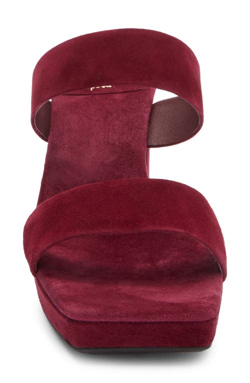 Jeffrey Campbell Danity Platform Slide Sandal In Burgundy