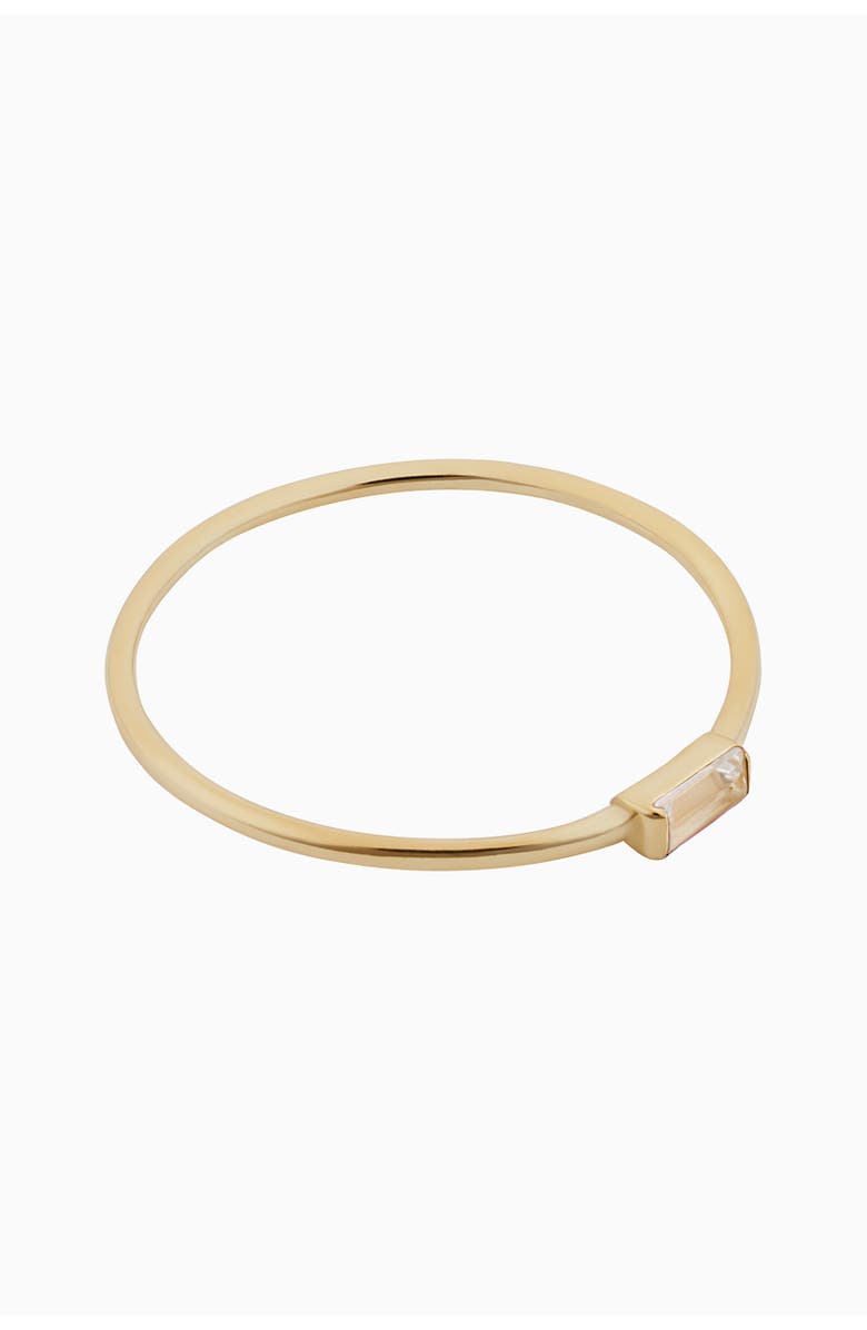 Oradina 14K Gold Fresco Baguette Ring, Alternate, color, White Topaz