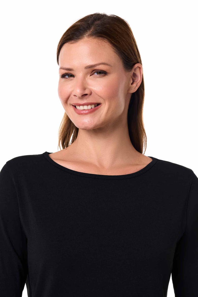 Women's Heyday Side Split Long Sleeve Shirt, UPF 50+ Sun Protection, Alternate, color, Black
