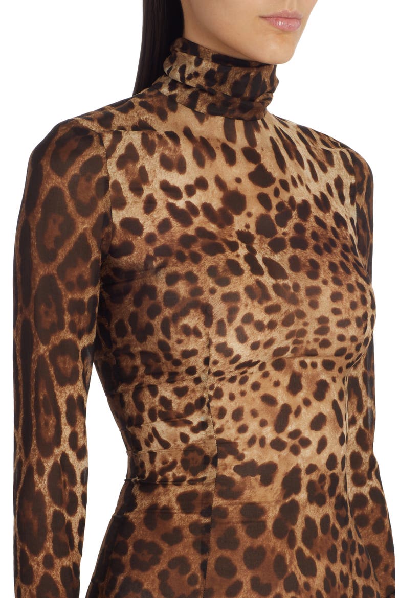 Kim Leopard Print Silk Stretch Chiffon Catsuit, Alternate, color, LIGHT BROWN PRINT