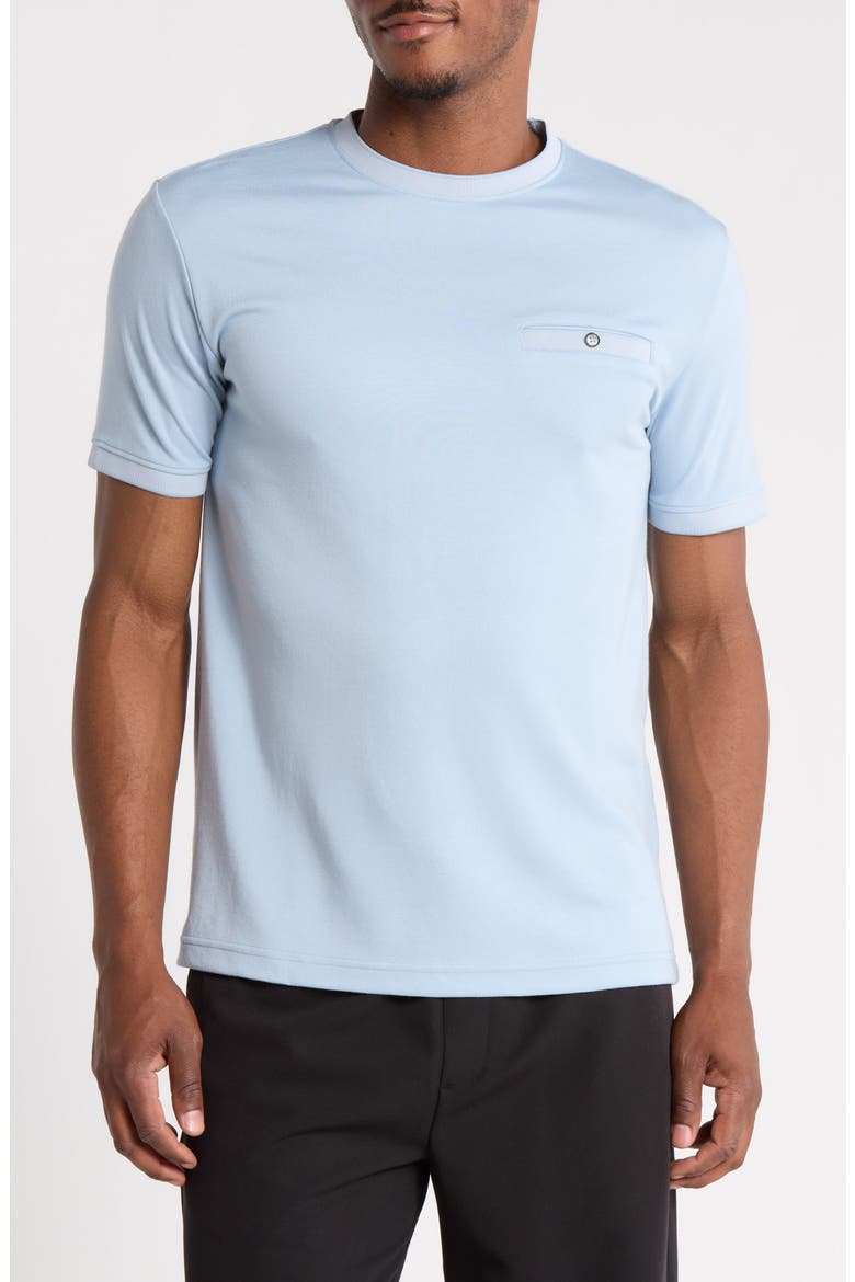 Dressy Crewneck T-Shirt, Main, color, LIGHT BLUE