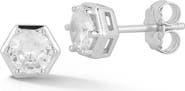 GLAZE JEWELRY Hexagon Cubic Zirconia Stud Earrings
