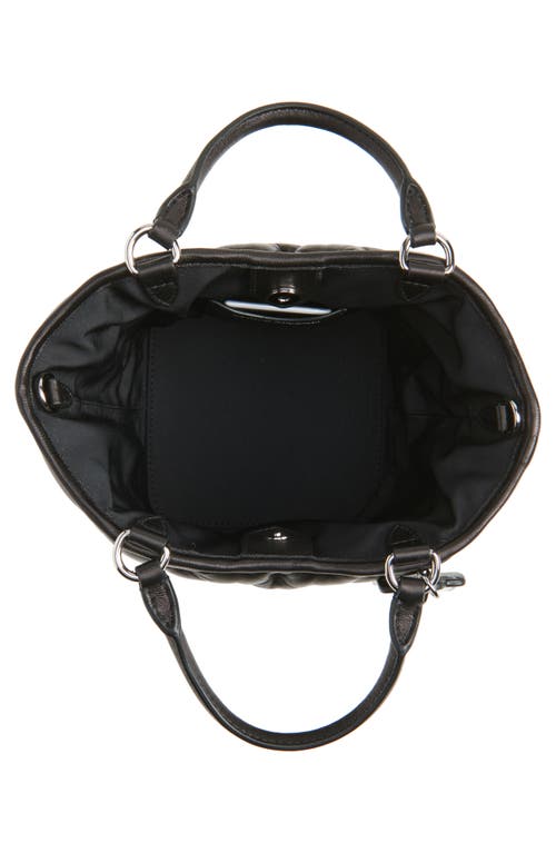 Maison Margiela Glam Slam Leather Tote In Black