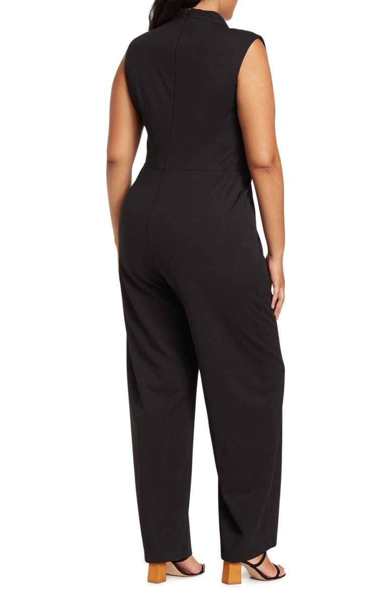 Connected Apparel Sleeveless Split Leg Jumpsuit, Alternate, color, 