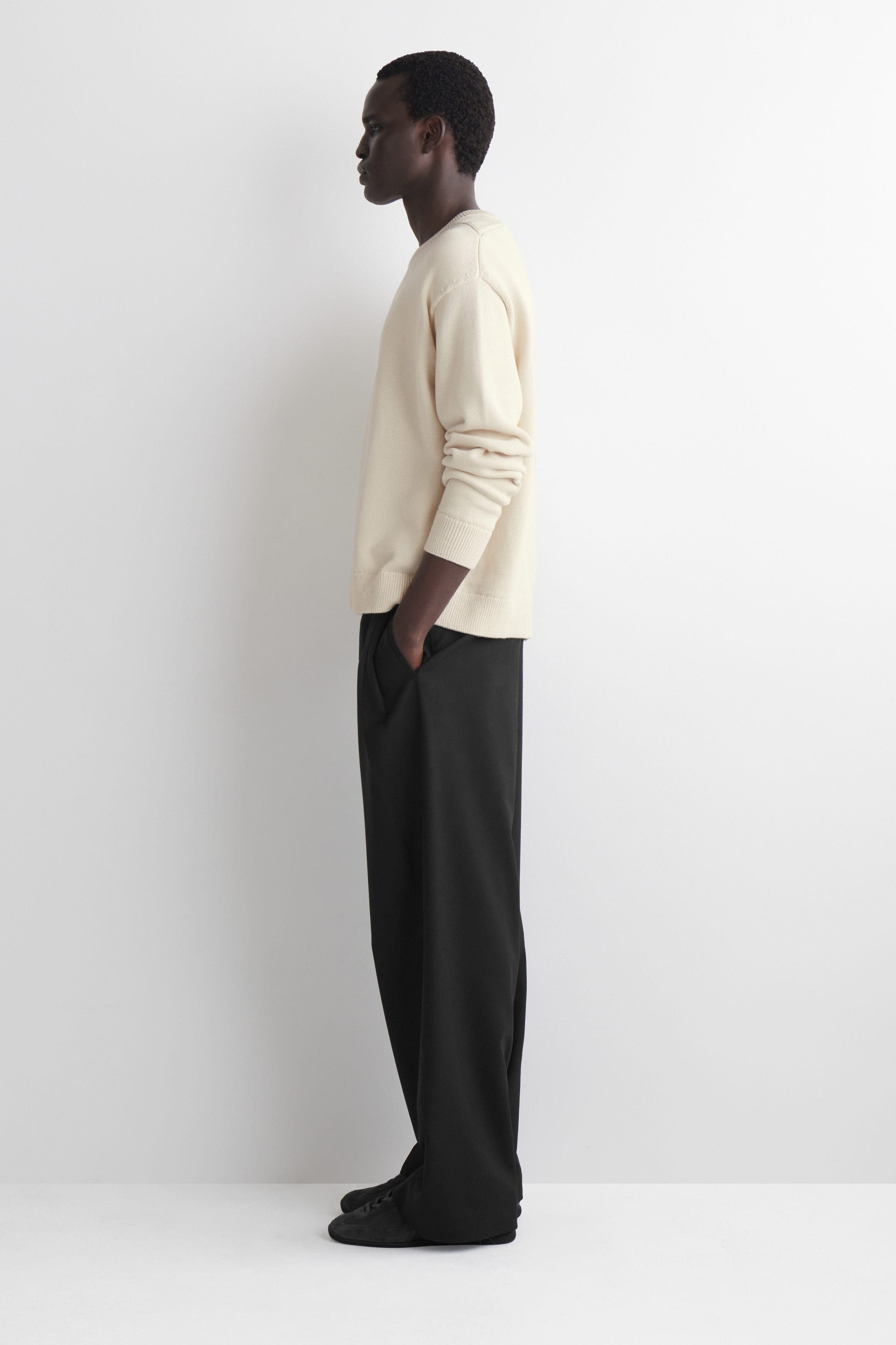 Knitted Cotton Crew-Neck Sweater - image 2