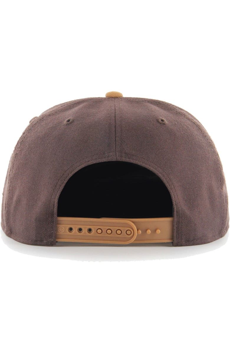 '47 Men's '47 Brown/Tan Orlando Magic No Shot Two-Tone Captain Snapback Hat, Alternate, color, 