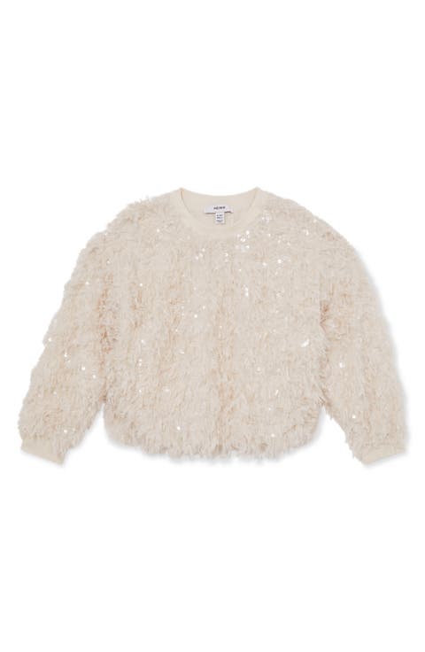 Kids' Roxy Sequin Fringe Sweater (Big Kid)