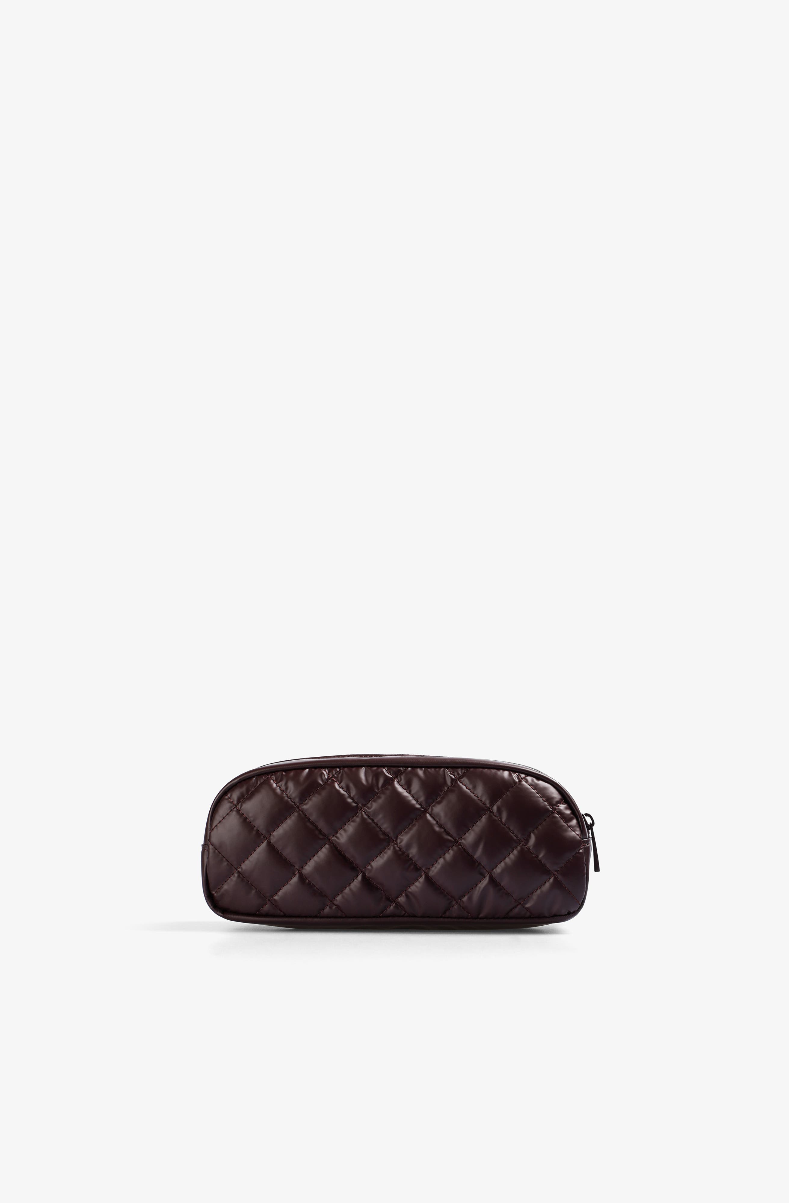 Nyquilted Pencil Case, Alternate, color, Burgundy