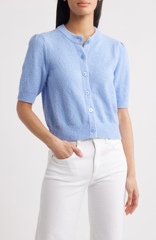 MARGARET O'LEARY MARGARET O'LEARY PLEATED SHORT SLEEVE COTTON BLEND CARDIGAN