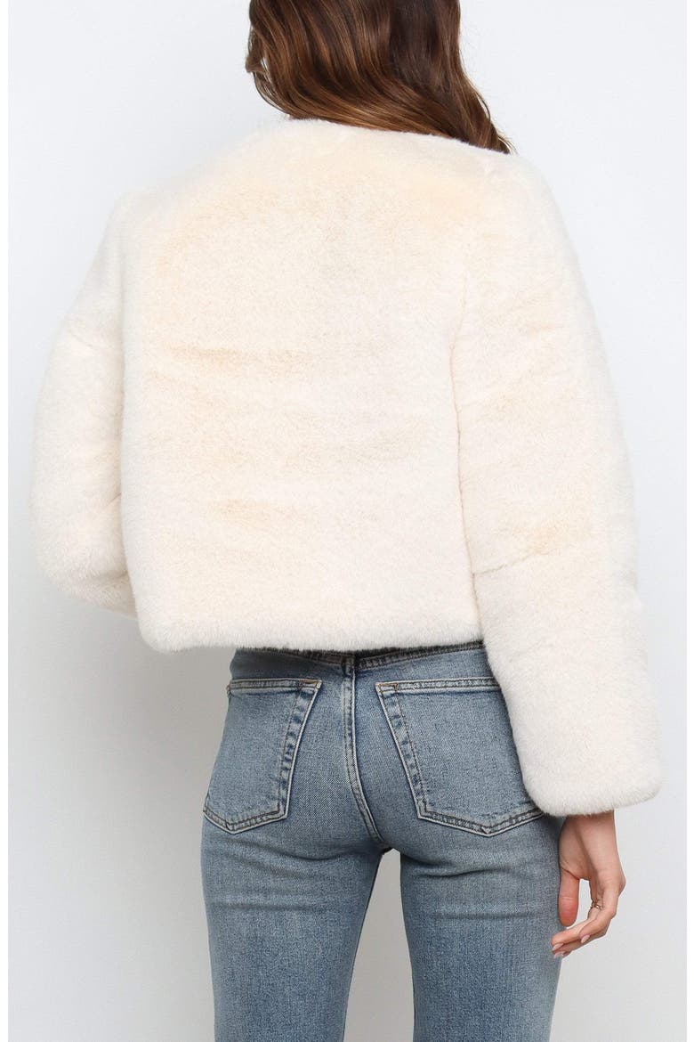 Minnie Faux Fur Jacket, Alternate, color, CREAM
