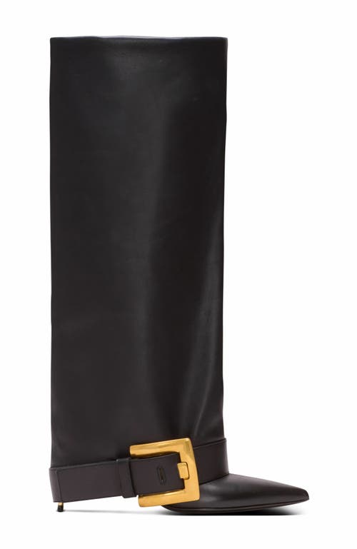 Balmain Anthem Calfskin Leather Boots In Black