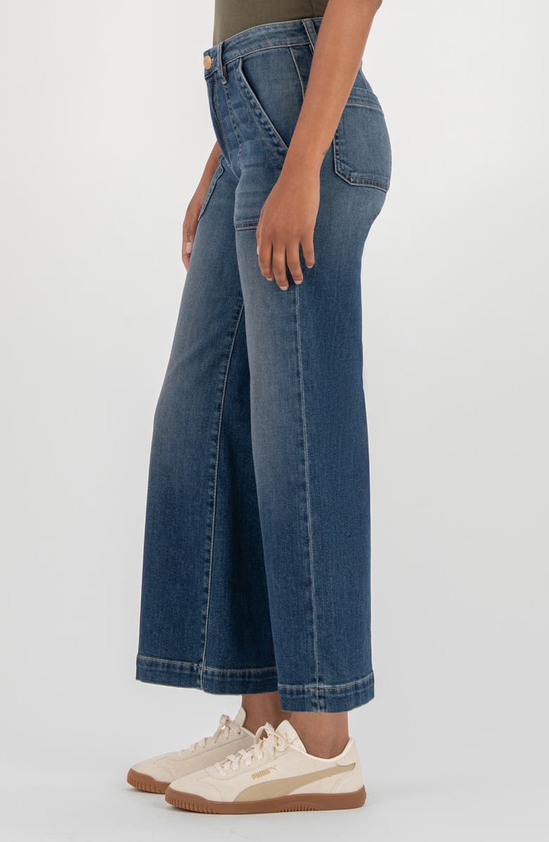 KUT from the Kloth High Waist Wide Leg Jeans, Alternate, color, Reflective