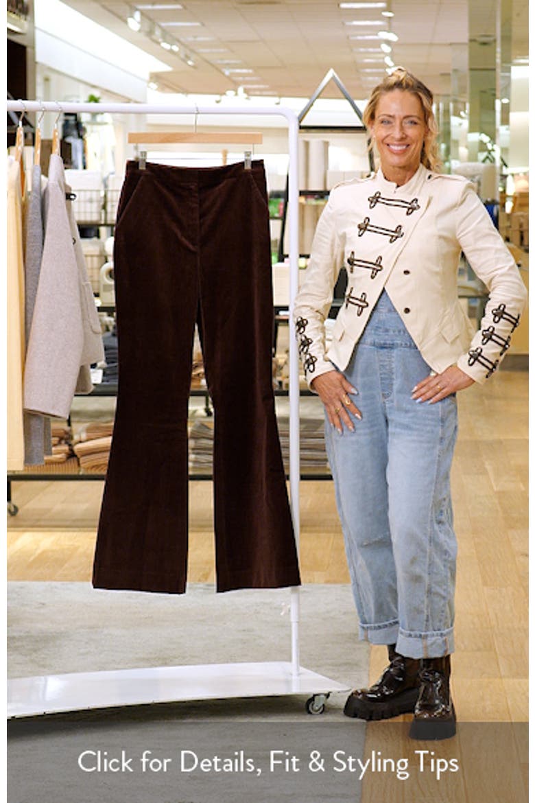 Gracie Flare Leg Velvet Pants video