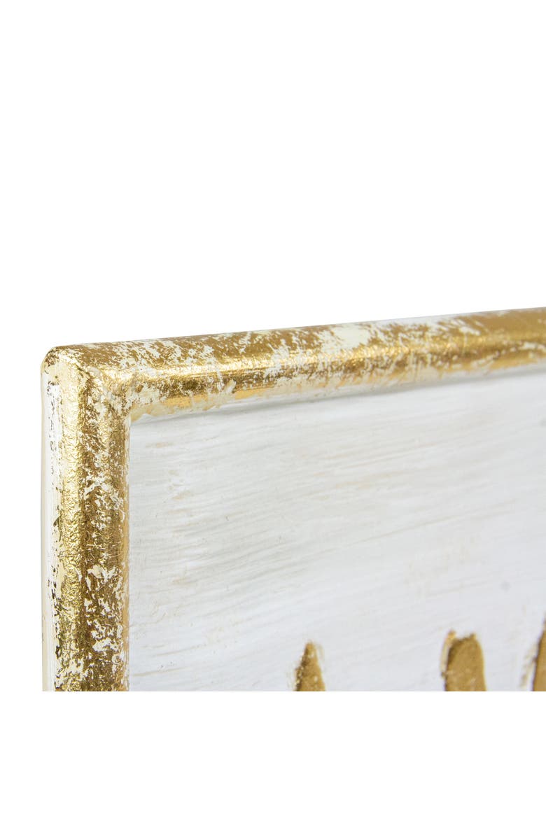 Northlight 48" Metallic Gold Merry Christmas Metal Wall Sign, Alternate, color, 