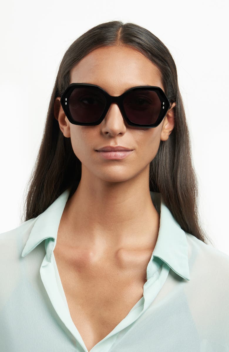 Isabel Marant 53mm Geometric Sunglasses, Alternate, color,