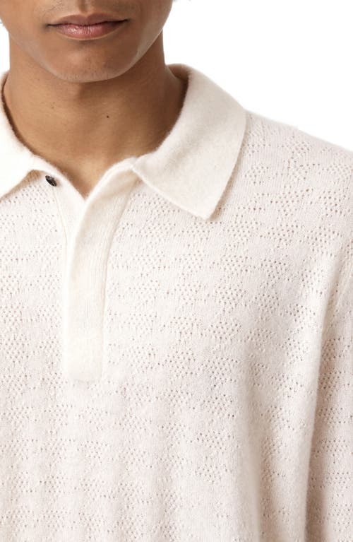 John Varvatos Macra Cashmere & Cotton Polo In White
