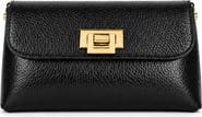 Persaman New York Nives Metallic Croc Embossed Leather Clutch