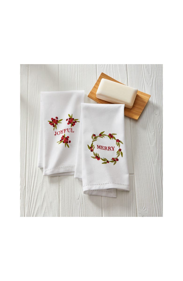 tag Sprig Multicolor Cotton Guest Towels Kitchen Napkins Set, Alternate, color, Multicolored