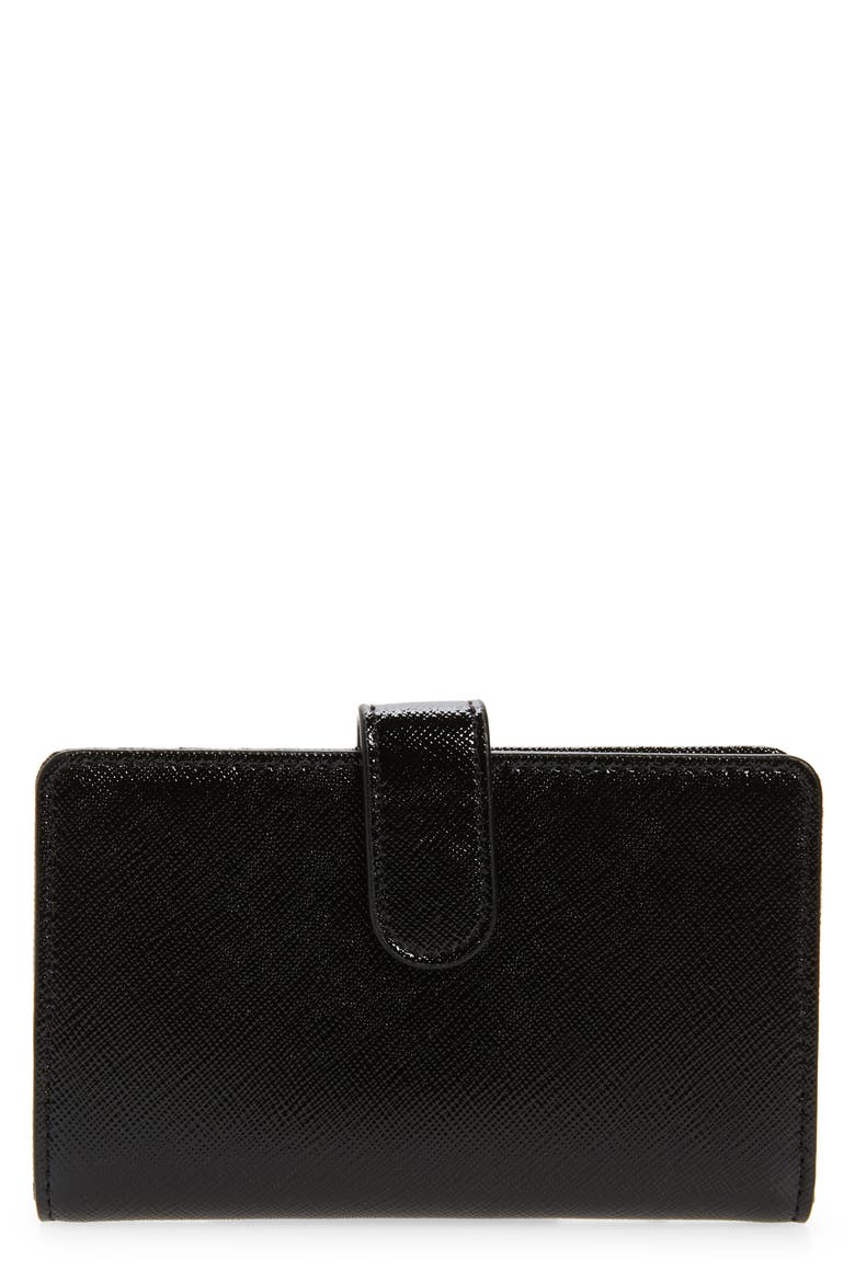 Kelly Leather Wallet, Main, color, BLACK