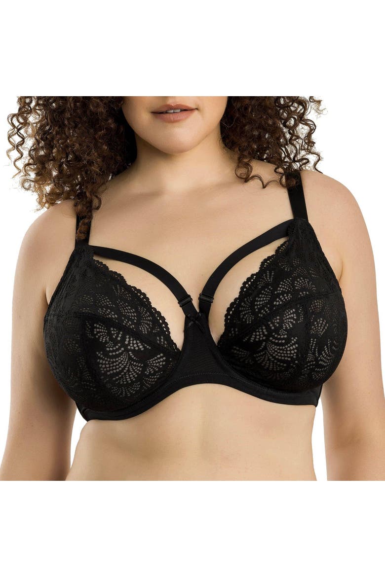 Olivia Lace Unlined Bra, Alternate, color, Black