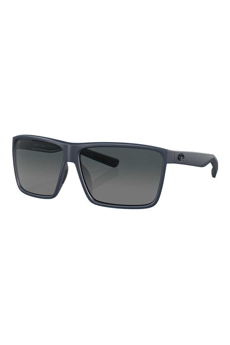 Rincon 63mm Gradient Polarized Oversize Rectangular Sunglasses, Alternate, color, GREY GRADIENT