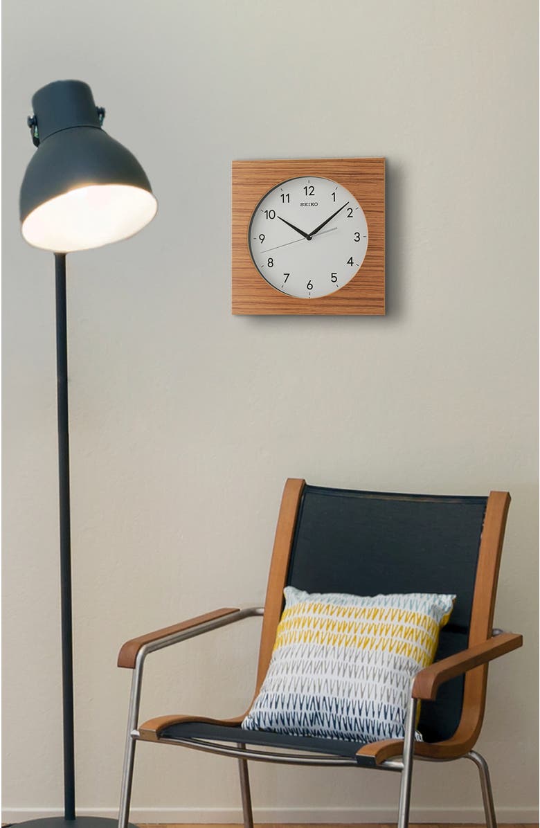 Seiko Dylan Wall Clock, Alternate, color, Light Brown