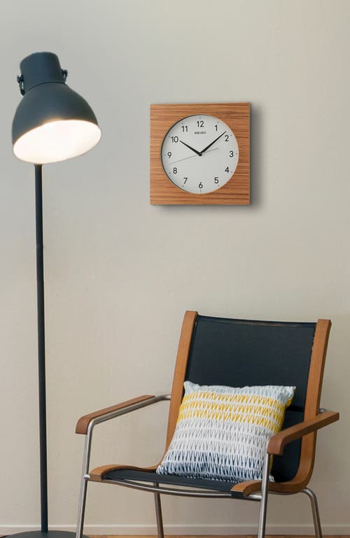 Seiko Dylan Wall Clock In Brown