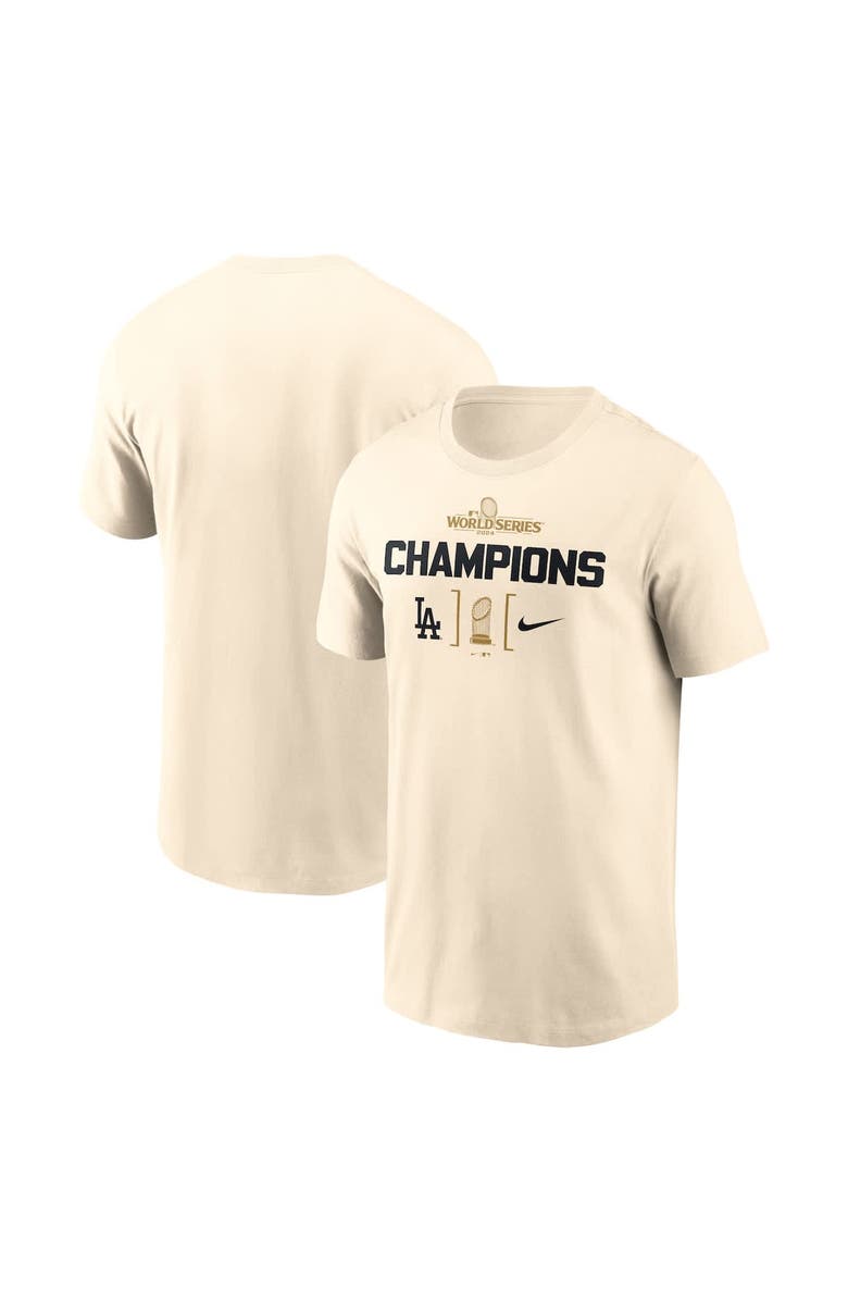 Nike Men's Nike Cream Los Angeles Dodgers 2024 World Series Champions  Trophy T-Shirt, Main, color, 
