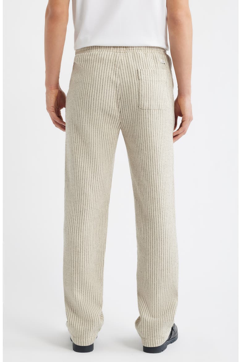 Sorrento Pinstripe Cotton & Linen Drawstring Pants, Alternate, color, ECRU