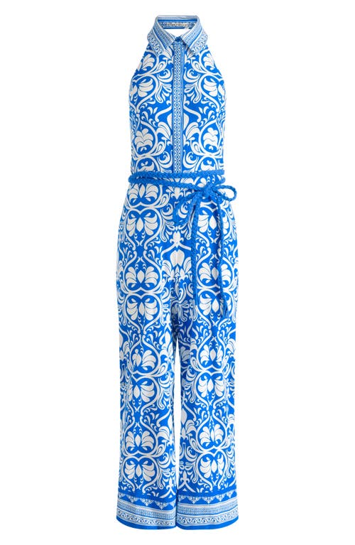 Alice And Olivia Alice + Olivia Alara Halter Crop Wide Leg Jumpsuit