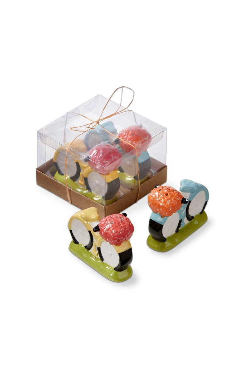 Flower Basket Ceramic Salt and Pepper Shakers Set of Two, Main, color, Multicolored