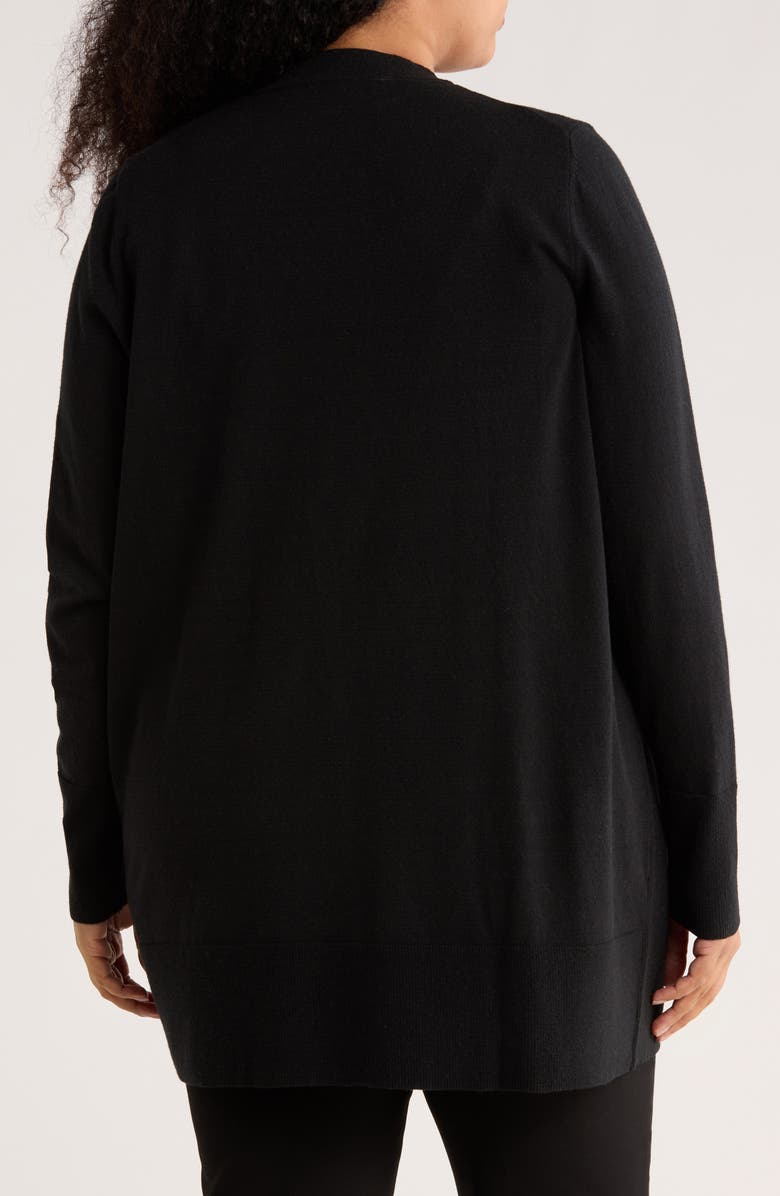 Nordstrom Open Front Cardigan, Alternate, color, Black