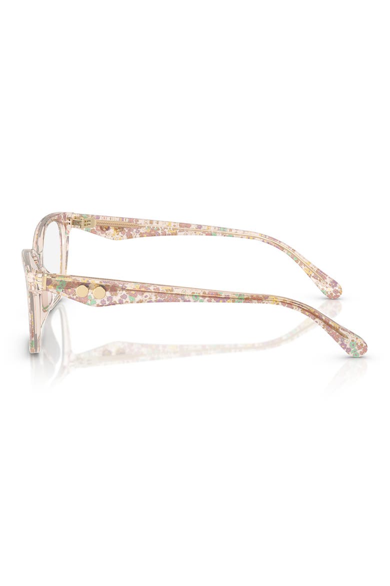 52mm Cat Eye Optical Glasses, Alternate, color, FLORAL FIELD / DEMO LENS
