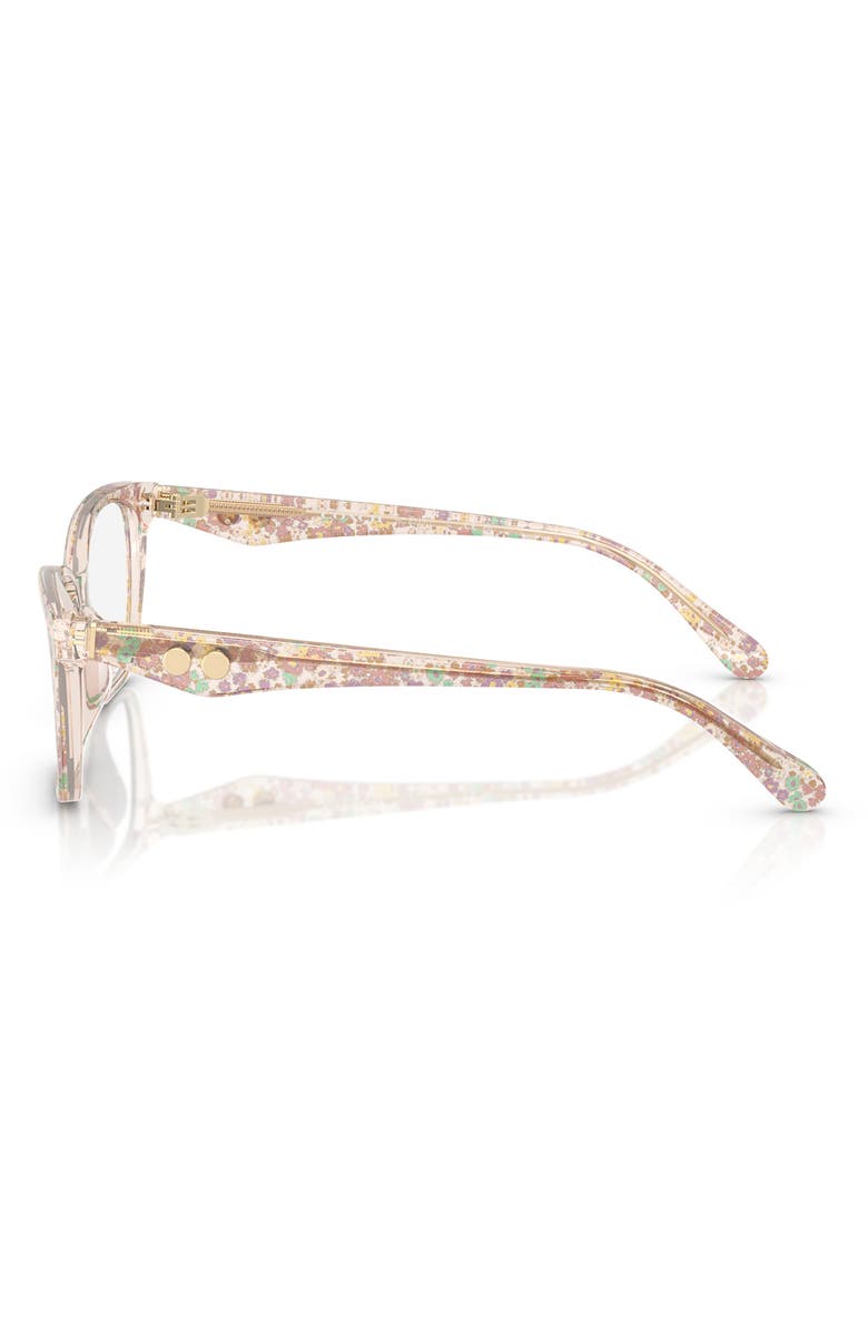 COACH 52mm Cat Eye Optical Glasses, Alternate, color, Floral Field / Demo Lens