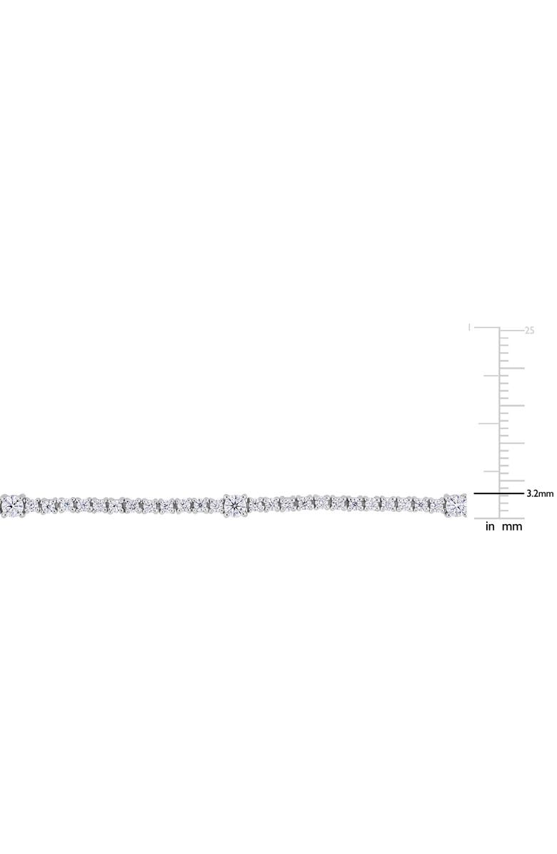 Julianna B. Moissanite Station Bracelet Sterling Silver, Alternate, color,