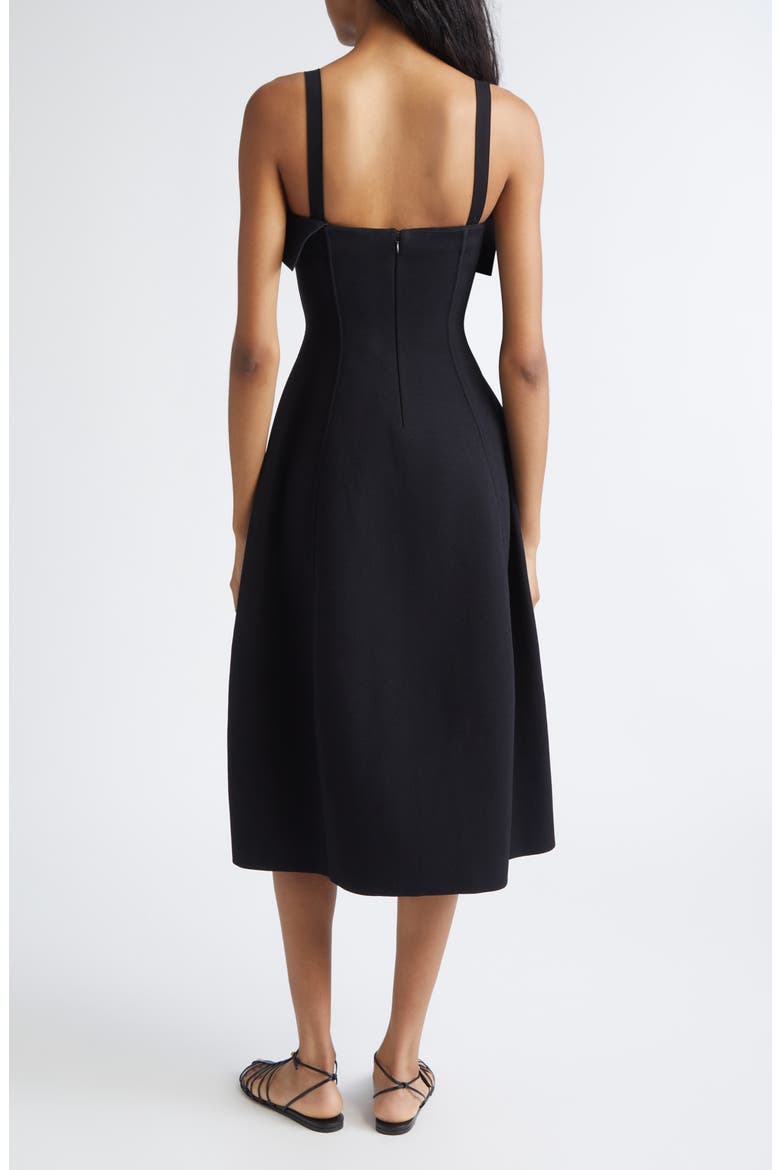 Blanca Compact Stitch Fit & Flare Sweater Dress, Alternate, color, BLACK