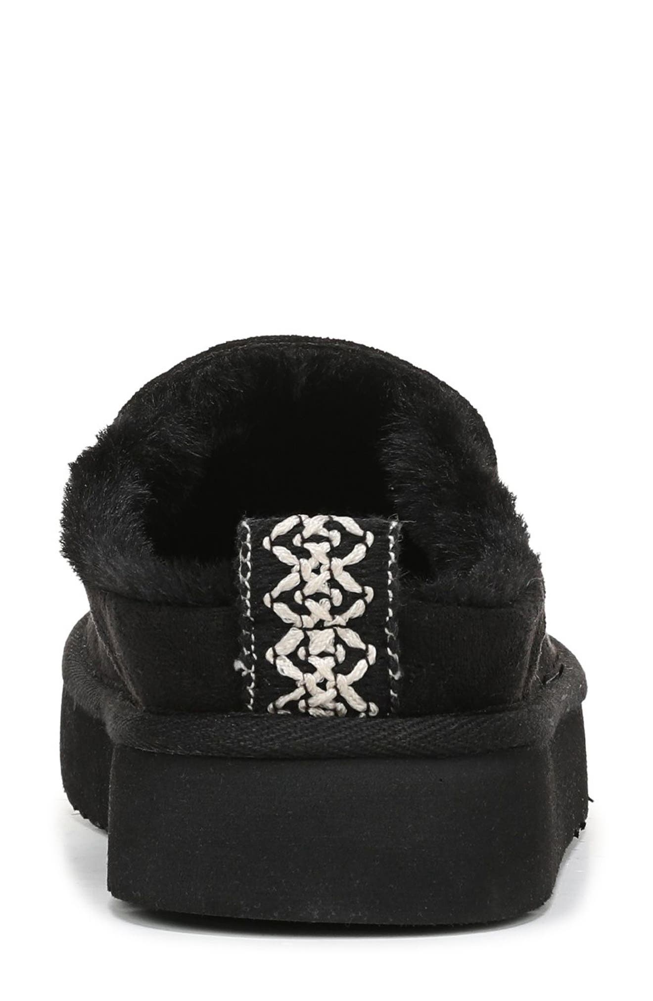 Blowfish Malibu Montreal Faux Fur Lined Slipper, Alternate, color, Black Faux Suede