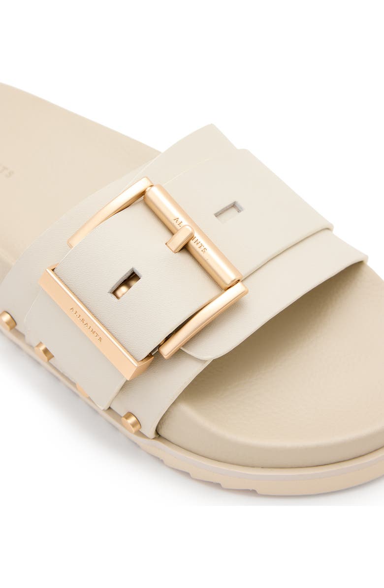 AllSaints Ellie Stud Slide Sandal, Alternate, color, Chalk White