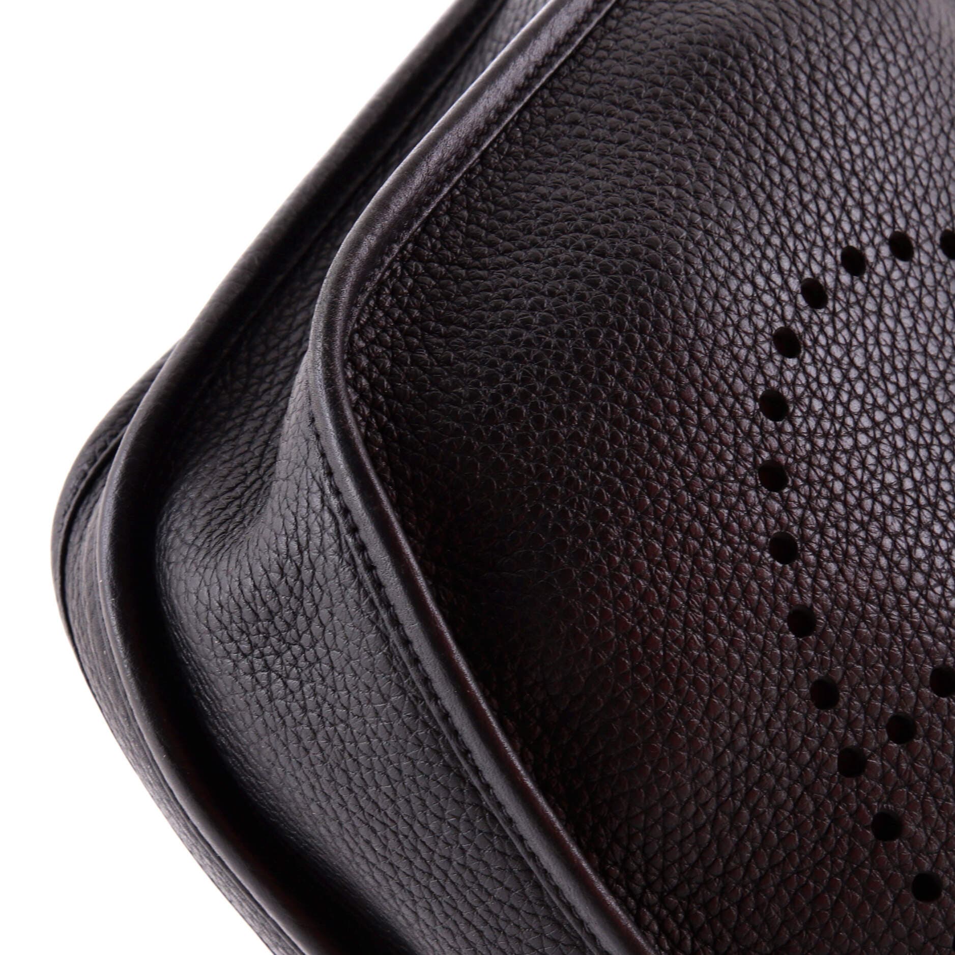 Pre-Owned Hermes Evelyne Bag Gen III Clemence PM, Alternate, color, Noir