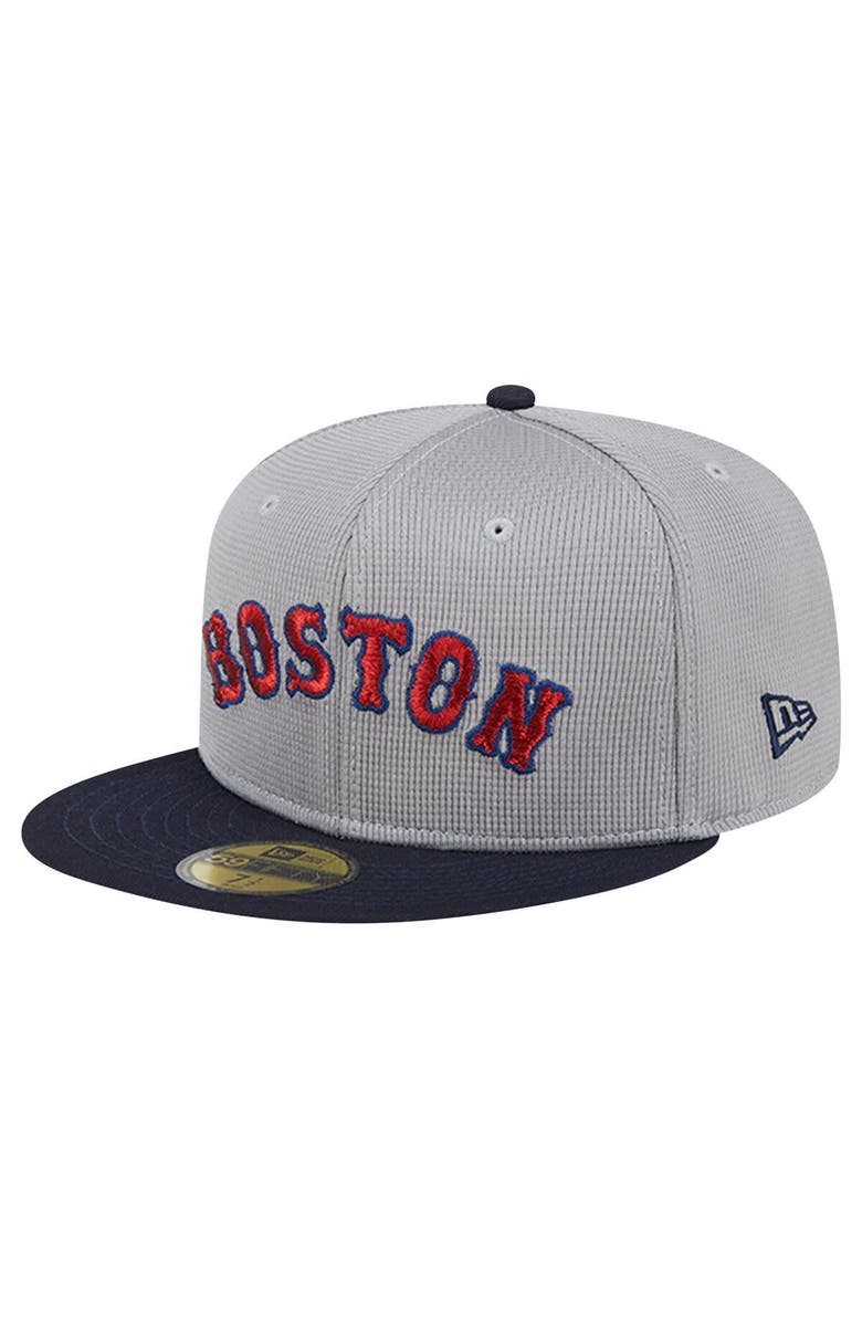 New Era Men's New Era Gray Boston Red Sox Pivot Mesh 59FIFTY Fitted Hat, Alternate, color, Gray
