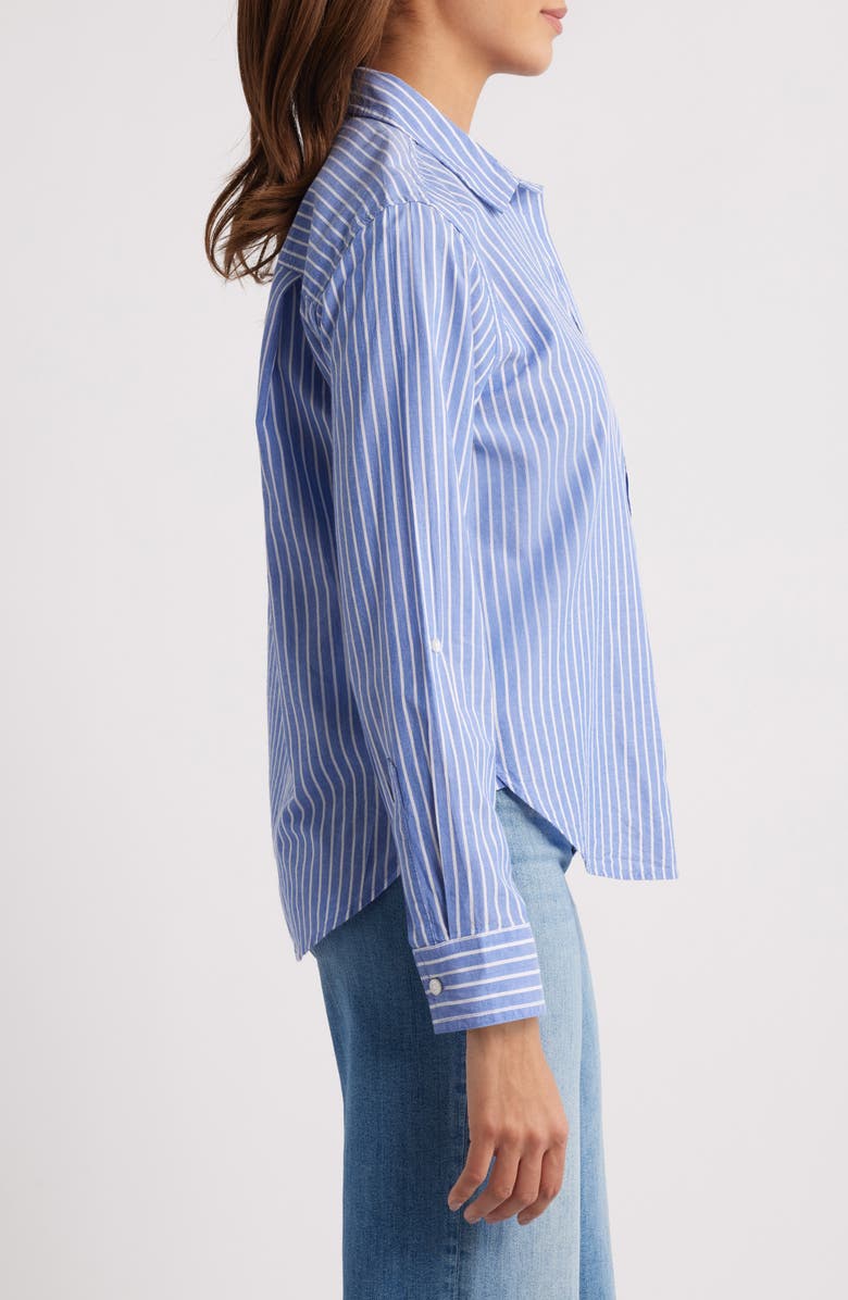 beachlunchlounge Mira Stripe Shirt, Alternate, color, Monte Cavo