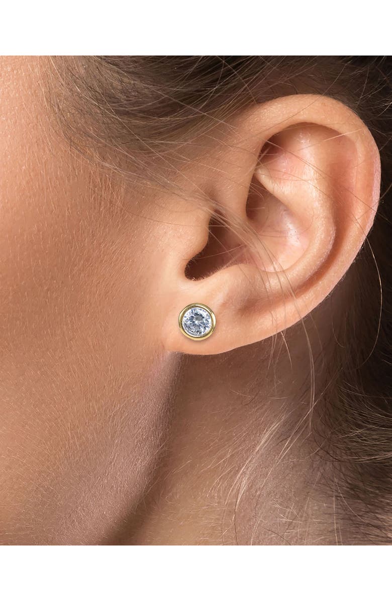 CZ by Kenneth Jay Lane Martini Bezel Round CZ 6mm Stud Earrings, Alternate, color, 