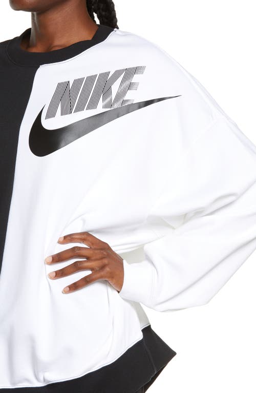 Nike Sportswear Oversize Colorblock Crewneck Sweatshirt In Multi